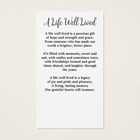 Kardinaal Memorial Floral Funeral Prayer Kaart (Achterkant)