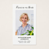 Kardinaal Memorial Foto Funeral Prayer Kaart (Voorkant)