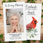 Kardinaal Memorial Funeral Prayer Kaart Custom Pho