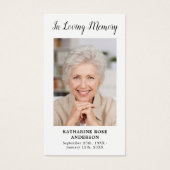 Kardinaal Memorial Funeral Prayer Kaart Custom Pho (Voorkant)