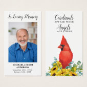 Kardinaal Memorial Funeral Prayer Kaart met foto (Voorkant /achterkant)