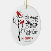 Kardinaal Memorial Ornament (Rechts)