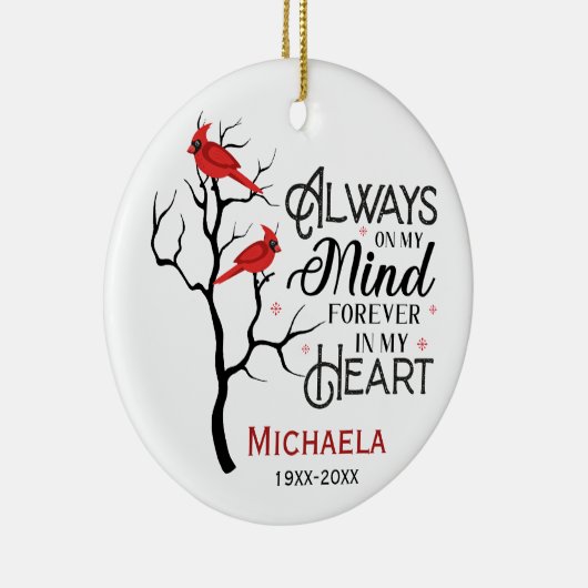 Kardinaal Memorial Ornament (Rechts)