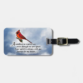 Kardinaal Memorial Poem Bagagelabel