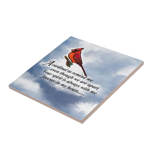 Kardinaal Memorial Poem Tegeltje (Zijkant)