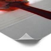 Kardinaal met bezoeker uit hemelgedicht 14x11 poster (Hoek)