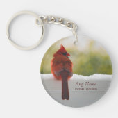 Kardinaal met bezoeker van Heaven Poem Sleutelhang Sleutelhanger (Voorkant)