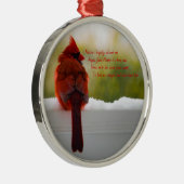 Kardinaal met bezoeker van hemelgedicht metalen ornament (Rechts)