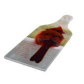 Kardinaal met bezoeker van hemelgedicht snijplank (Hoek)