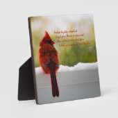 Kardinaal met bezoeker van het hemelgedicht fotoplaat (Voorkant)