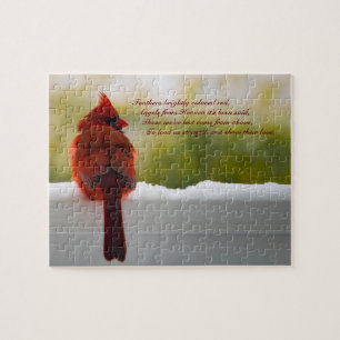 Kardinaal met bezoekers uit de hemel, 10x8 uitdage legpuzzel
