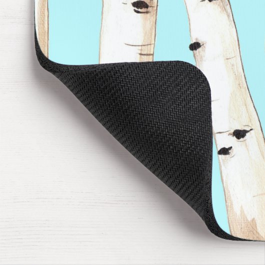 Kardinaal met Birch Trees Muismat (Hoek)