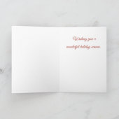 Kardinaal met een kerstboeket feestdagen kaart (Binnen)