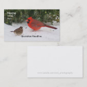 Kardinaal met Sparrow Visitekaartje (Voorkant / Achterkant)