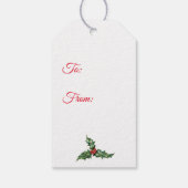 Kardinaal met Wereldbol kerstcadeauLabel voor Bell Cadeaulabel (Achterkant)