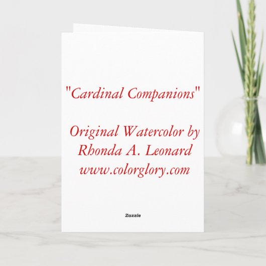 Kardinaal Metgezellen Kerst Kaart (Achterkant)