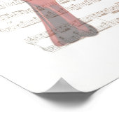 Kardinaal  muziekblad Art Print (Hoek)