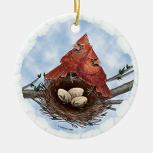 Kardinaal nest ornament