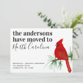 Kardinaal Noord Carolina Moving Announcement Aankondiging (Staand voorkant)