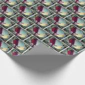 Kardinaal Noordelijk Rode Vogelpaar Cadeaupapier (Hoek)