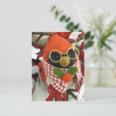 Kardinaal oorglas briefkaart (Staand voorkant)