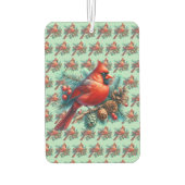 Kardinaal op dennentak met winterbessen luchtverfrisser (Achterkant)