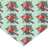 Kardinaal op dennentak met winterbessen tafelkleed (Gekanteld)