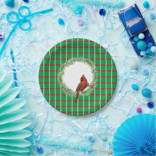 Kardinaal op een Bord van het grote papier (Feest)