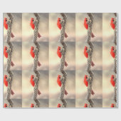 Kardinaal op een Cholla Cadeaupapier (Vlak)