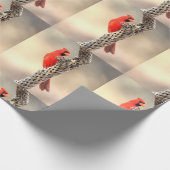 Kardinaal op een Cholla Cadeaupapier (Hoek)