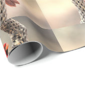 Kardinaal op een Cholla Cadeaupapier (Rol Hoek)