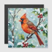 Kardinaal op een Hulsttak (Voorkant / Achterkant)