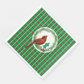 Kardinaal op een kranspapier servet (Hoek)