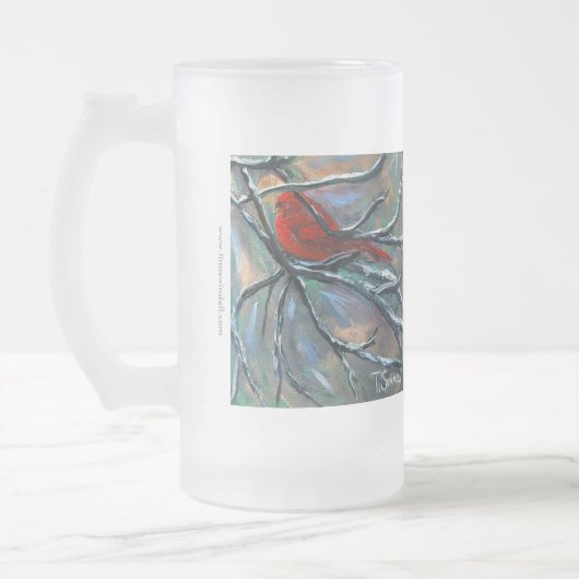 "Kardinaal op het Elk" Mok van de voorkant (Links)