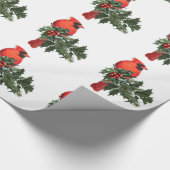 Kardinaal op Holly 2-omslagpapier Cadeaupapier (Hoek)