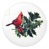 Kardinaal op Holly Ceramic Pull Keramische Knop (Voorkant)