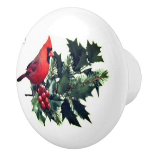 Kardinaal op Holly Ceramic Pull Keramische Knop (Rechts)