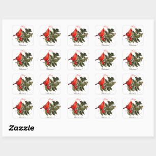 Kardinaal op Hulst Enveloppen Zegels/Labels/ Vierkante Sticker