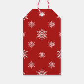 Kardinaal op pijnboomvertakking waterverf geschild cadeaulabel (Achterkant)