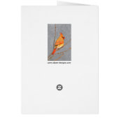 Kardinaal op vertakkingen - Oorspronkelijke vogelk (Achterkant)