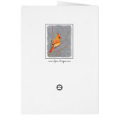 Kardinaal op vertakkingen - Oorspronkelijke vogelk (Achterkant)