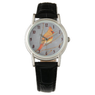 Kardinaal op vertakkingen - Oorspronkelijke vogelk Horloge