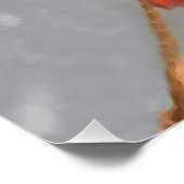 Kardinaal op vertakkingen - Oorspronkelijke vogelk Perfect Poster (Hoek)