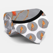 Kardinaal op vertakkingen - Oorspronkelijke vogelk Stropdas (Opgerold)