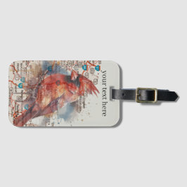 Kardinaal op Virginia Road Map aanpasbaar Bagagelabel