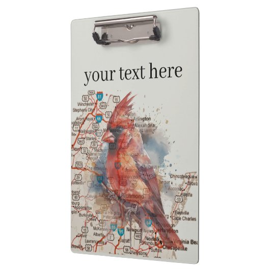Kardinaal op Virginia Road Map aanpasbaar Klembord (Links)