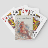 Kardinaal op Virginia Road Map aanpasbaar Pokerkaarten (Achterkant)