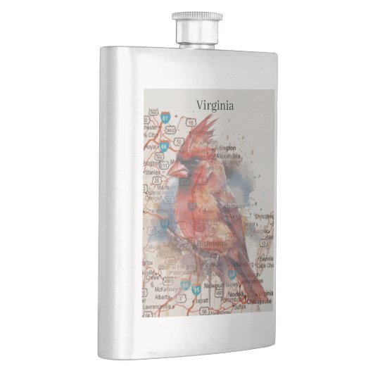 Kardinaal op Virginia Road Map Flacon (Rechts)