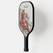 Kardinaal op Virginia Road Map Pickleball Paddle (Links)