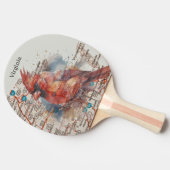 Kardinaal op Virginia Road Map Tafeltennisbatje (Zijkant)